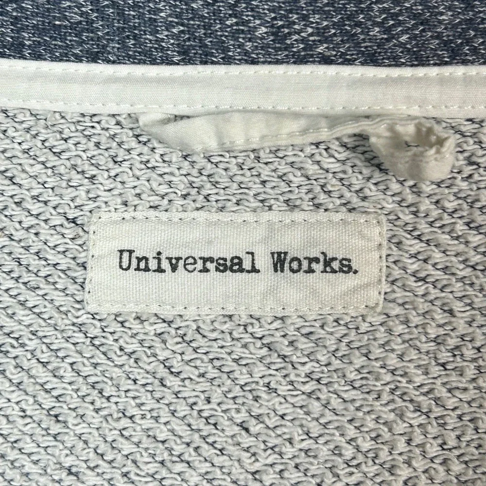 Universal Works Shawl Cardigan Mens XL Workwear Marled Fleece Cotton Portugal